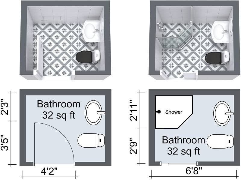 Cách bố trí nội thất vào phòng tắm nhỏ chỉ 3m2